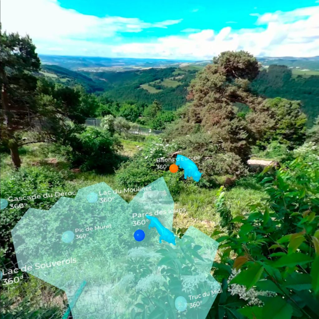 Capture écran application Réalité virtuelle en Lozère